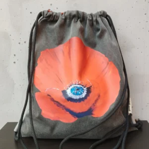 Poppy cotton backpack - Gray
